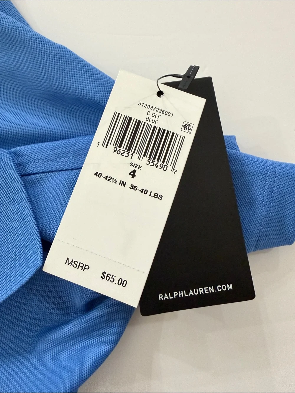 RLX Ralph Lauren Girls Sz 4 Blue Performance Polo Wicking Golf Tennis Preppy NWT